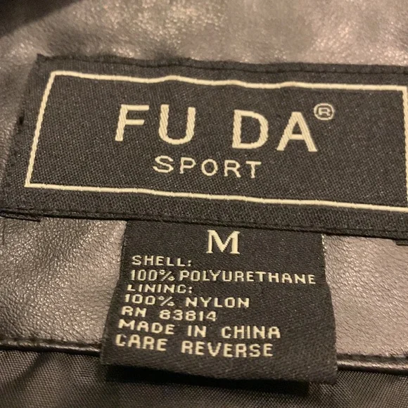 FU DA vintage faux leather jacket med - Picture 8 of 9